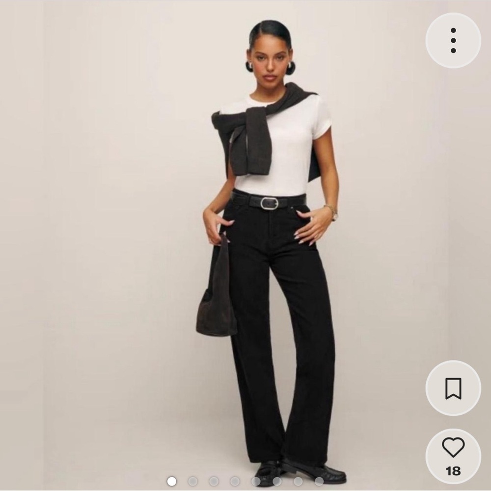Reformation Val 90s Mid Rise Straight Corduroy Pants